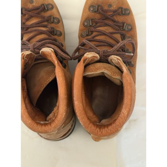 COBRA Suede Leather Alpine Mountaineering Boots Men 8 Women 9 Tan Made in Italy main image 5